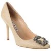 Manolo Blahnik Hangisi 105 Glitter Pump Women