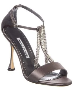 Manolo Blahnik Mbi 100 Satin Sandal Women