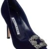 Manolo Blahnik Hangisi 105 Velvet Pump Women