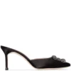 Women Manolo Blahnik Hangisi 70mm Appliqué Mules