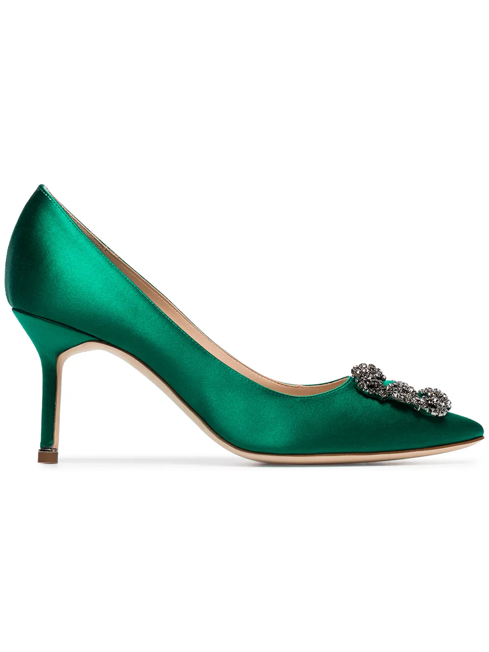 Women Manolo Blahnik Hangisi 70mm Appliqué Satin Pumps 1 Women Manolo Blahnik Hangisi 70mm Appliqué Satin Pumps