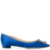 Women Manolo Blahnik Hangisi Heeled Ballerina Shoes