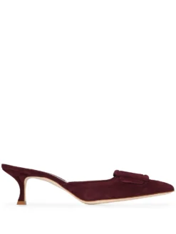 Women Manolo Blahnik Maysale 50mm Suede Pumps