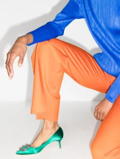 Women Manolo Blahnik Hangisi 50mm Bejewelled Detail Pumps -Manolo Blahnik 15366614 30454256 1000