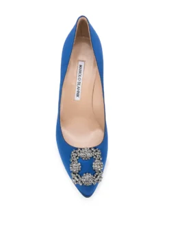 Women Manolo Blahnik Hangisi 70mm Embellished Buckle Pumps -Manolo Blahnik 15473707 27489031 1000