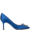 Women Manolo Blahnik Hangisi 70mm Embellished Buckle Pumps