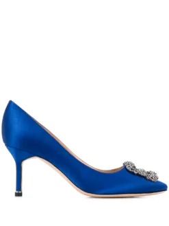 Women Manolo Blahnik Hangisi 70 Jewel-buckle Pumps