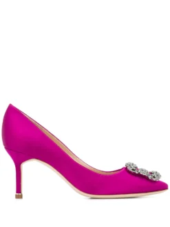 Women Manolo Blahnik Hangisi 70mm Silk Pumps
