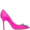 Women Manolo Blahnik Hangisi 105mm Silk Pumps
