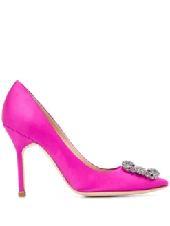 Women Manolo Blahnik Hangisi 105mm Silk Pumps