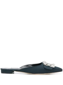 Women Manolo Blahnik Maysale Jewel Buckle Mules