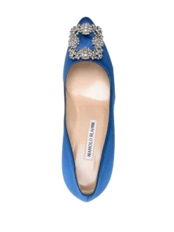 Women Manolo Blahnik Hangisi Jewel-buckle Pumps -Manolo Blahnik 16569941 32555328 1000