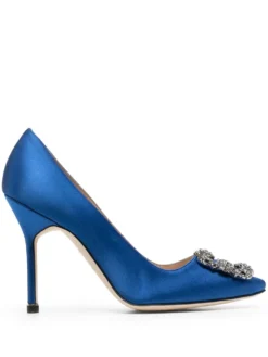 Women Manolo Blahnik Hangisi Jewel-buckle Pumps