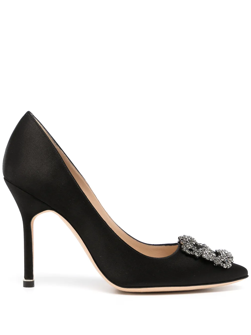 Women Manolo Blahnik Hangisi 105mm Buckle-embellished Pumps 1 Women Manolo Blahnik Hangisi 105mm Buckle-embellished Pumps
