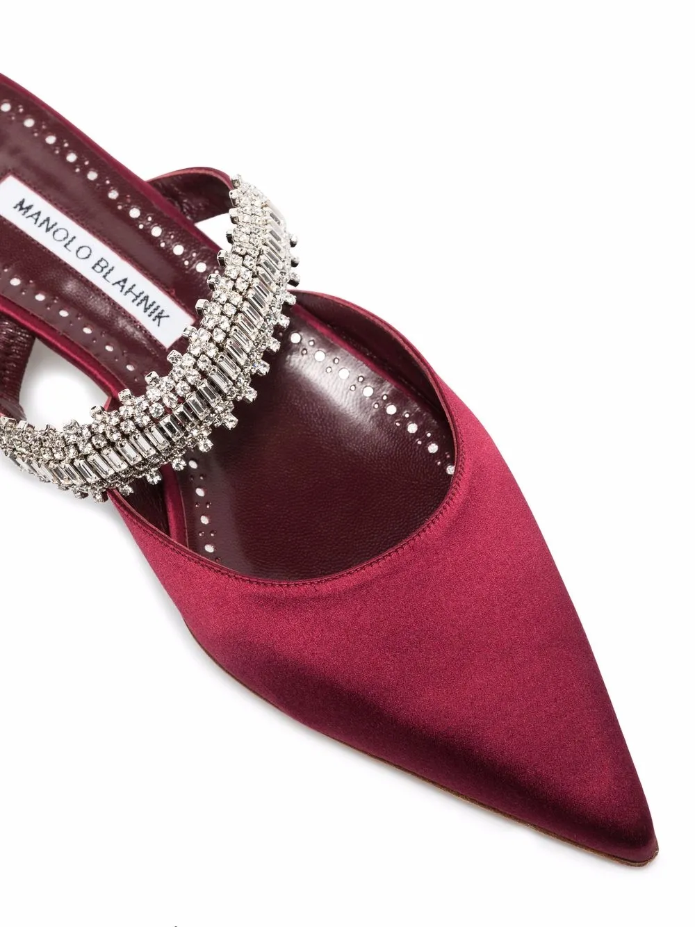 Women Manolo Blahnik Lutara Crystal-embellished Flat Mules 2 Women Manolo Blahnik Lutara Crystal-embellished Flat Mules - Image 2