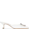 Women Manolo Blahnik Maysale 50mm Crystal-buckle Mules