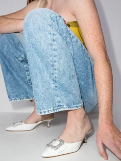 Women Manolo Blahnik Maysale 50mm Crystal-buckle Mules -Manolo Blahnik 17060096 37868162 1000