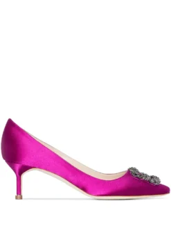 Women Manolo Blahnik Hangisi 50mm Crystal-embellished Pumps