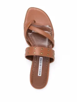 Women Manolo Blahnik Buza Studded Flat Sandals -Manolo Blahnik 17147170 34632226 1000