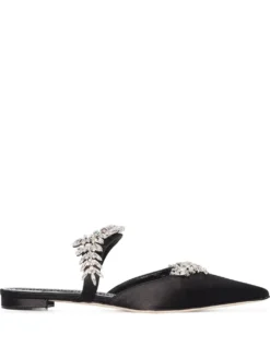 Women Manolo Blahnik Lurum Crystal-embellished Mules