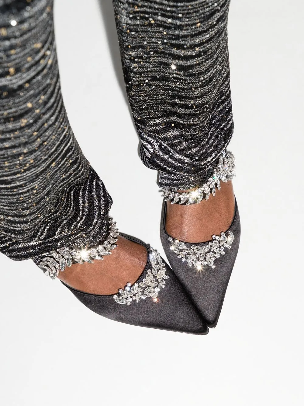 Women Manolo Blahnik Lurum Crystal-embellished Mules 3 Women Manolo Blahnik Lurum Crystal-embellished Mules - Image 3