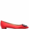 Women Manolo Blahnik Hangisi Buckle-detail Ballerina Shoes
