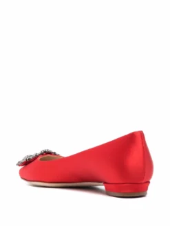 Women Manolo Blahnik Hangisi Buckle-detail Ballerina Shoes -Manolo Blahnik 17497434 36398198 1000