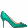 Women Manolo Blahnik Hangisi 90mm Satin Pumps