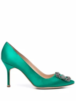 Women Manolo Blahnik Hangisi 90mm Satin Pumps