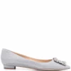 Women Manolo Blahnik Hangisi Buckled Ballerina Flats