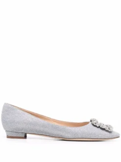 Women Manolo Blahnik Hangisi Buckled Ballerina Flats
