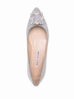 Women Manolo Blahnik Hangisi Buckled Ballerina Flats -Manolo Blahnik 17667008 36885543 1000