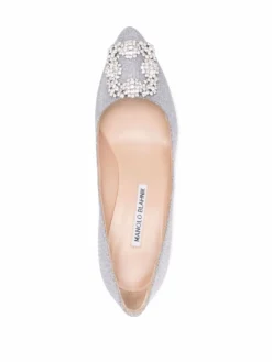 Women Manolo Blahnik Hangisi 70mm Glitter Pumps -Manolo Blahnik 17697539 37042119 1000