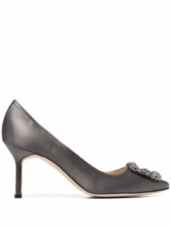 Women Manolo Blahnik 80mm Hangisi Jewelled Pumps
