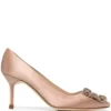 Women Manolo Blahnik Hangisi Crystal-embellished 70mm Pumps