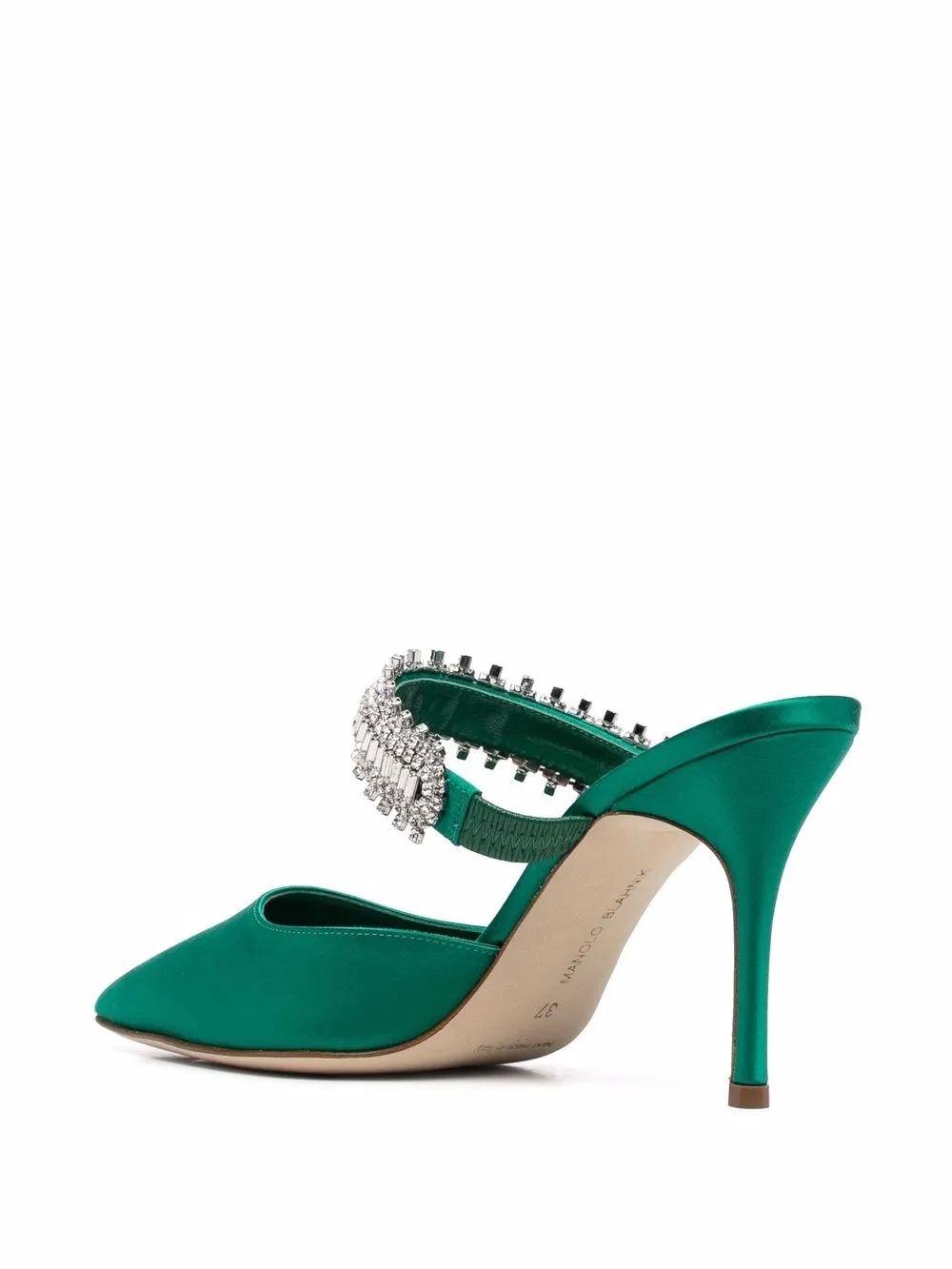 Women Manolo Blahnik Lutara Crystal-embellished Mules 3 Women Manolo Blahnik Lutara Crystal-embellished Mules - Image 3