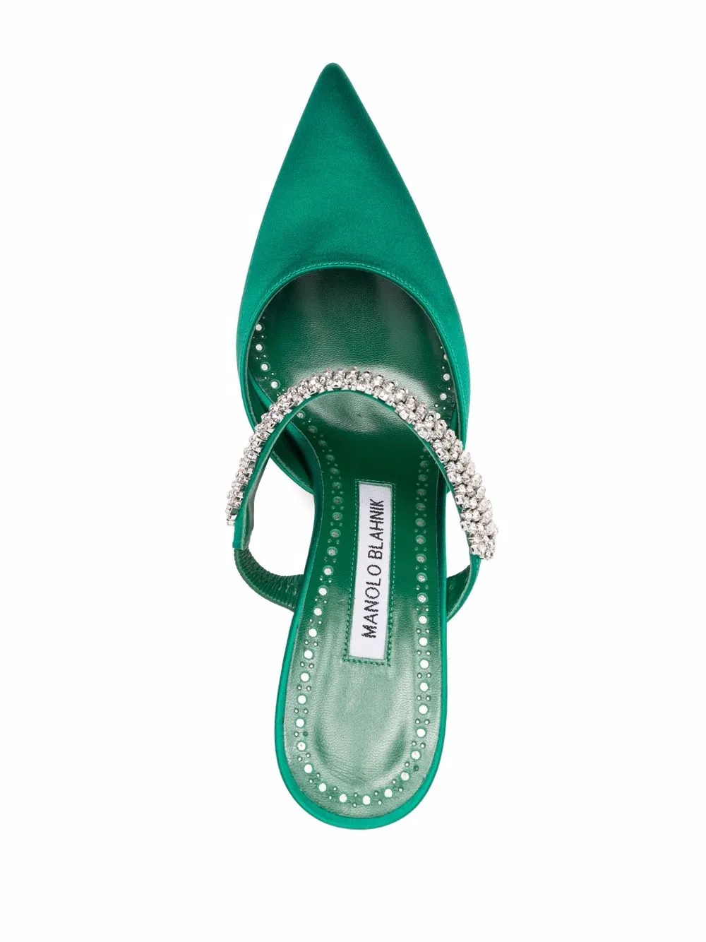 Women Manolo Blahnik Lutara Crystal-embellished Mules 4 Women Manolo Blahnik Lutara Crystal-embellished Mules - Image 4