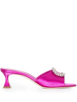 Women Manolo Blahnik 60mm Crystal-buckle Mules