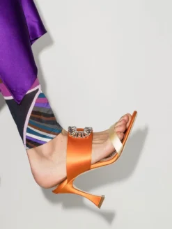 Women Manolo Blahnik Laali 105mm Crystal-embellished Sandals -Manolo Blahnik 17903315 40588552 1000