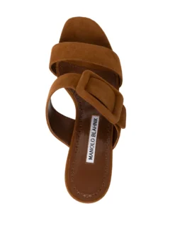 Women Manolo Blahnik Tituba Buckle-embellished 50mm Mules -Manolo Blahnik 17985560 39257985 1000