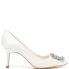 Women Manolo Blahnik Hangisi 70mm Leather Pumps