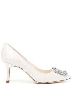 Women Manolo Blahnik Hangisi 70mm Leather Pumps