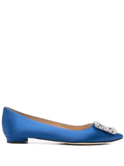 Women Manolo Blahnik Hangisi Buckle-detail Ballerina Shoes