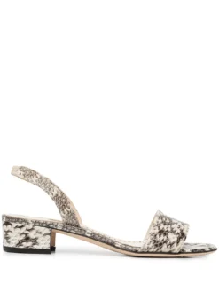 Women Manolo Blahnik Patopia Snakeskin Effect 40mm Sandals