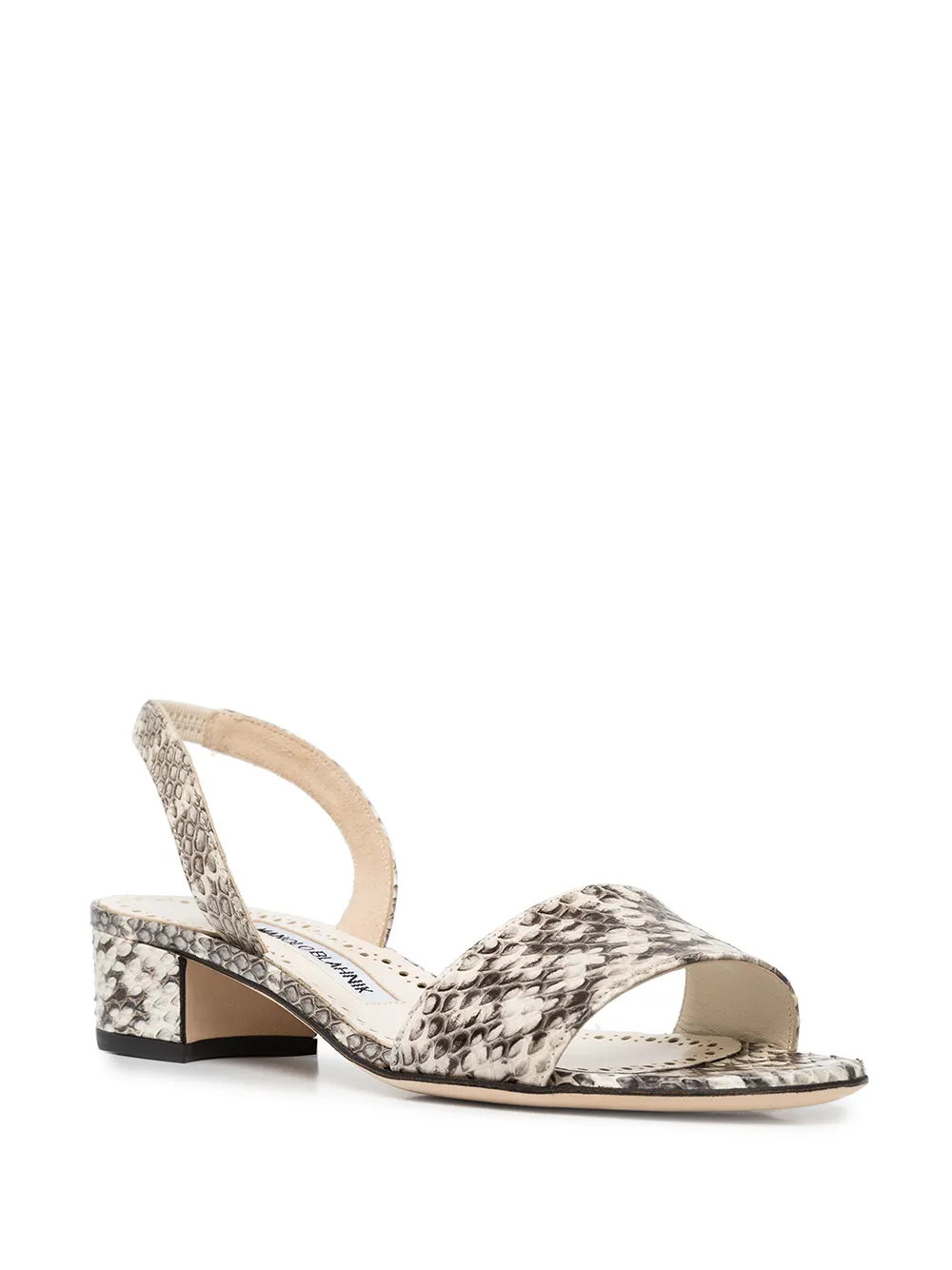 Women Manolo Blahnik Patopia Snakeskin Effect 40mm Sandals 2 Women Manolo Blahnik Patopia Snakeskin Effect 40mm Sandals - Image 2