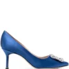 Women Manolo Blahnik Hangisi 60mm Crystal-buckle Pumps