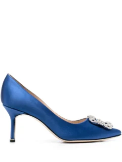 Women Manolo Blahnik Hangisi 60mm Crystal-buckle Pumps