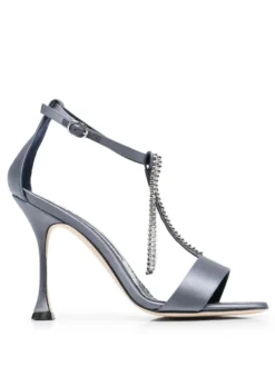 Women Manolo Blahnik Bambi Crystal-strap Sandals