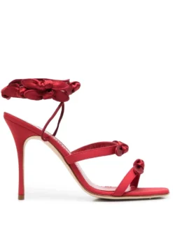 Women Manolo Blahnik Fiocco 105mm Satin Bow Sandals