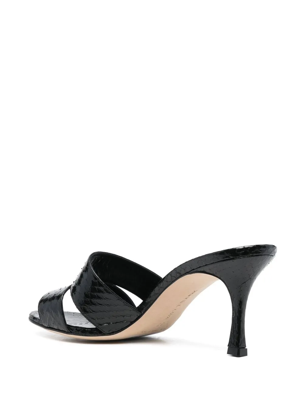 Women Manolo Blahnik Val Snakeskin-effect Leather Mules 3 Women Manolo Blahnik Val Snakeskin-effect Leather Mules - Image 3